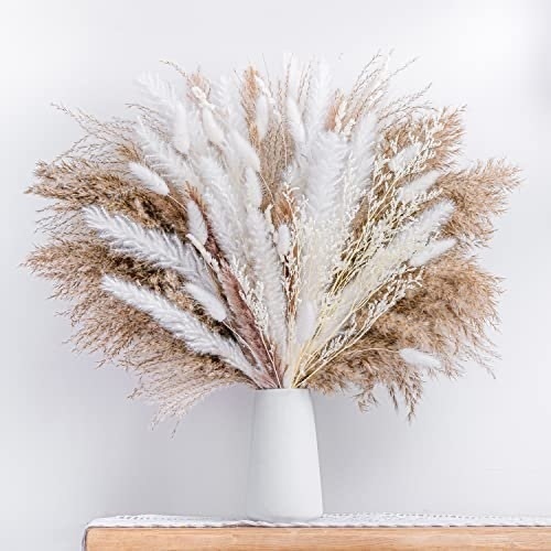 80 Pcs Natural Dried Pampas Grass Bouquet - Lot 354