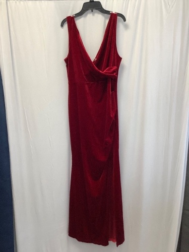 Womens Sleeveless Velvet Dress, L - Lot 546