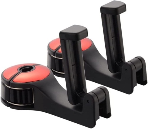 Car Headrest Hooks w/ Mobile Phone Holder, 2 Pack - Lot 624