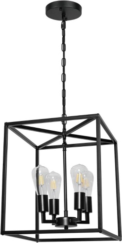 4-Light Industrial Metal Farmhouse Chandelier - Lot 653