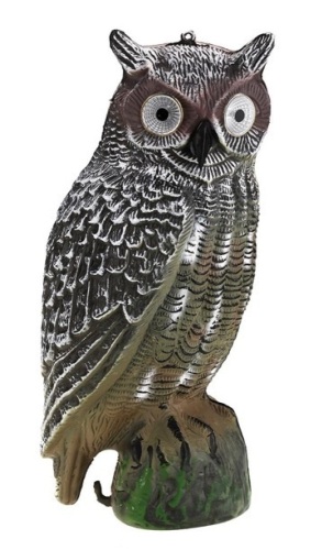Solar Powered Owl Decoy Deterrent - Lot 659