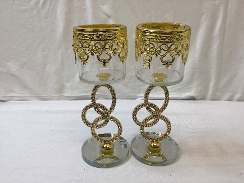 Lot of (2) Candleholders - Lot 319