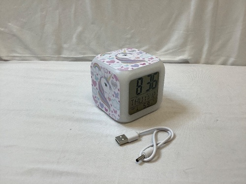 Unicorn Night Light/Alarm Clock - Lot 355