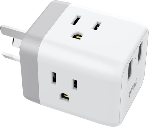 Australia/ China Travel Plug Adapter w/ USB - Lot 590