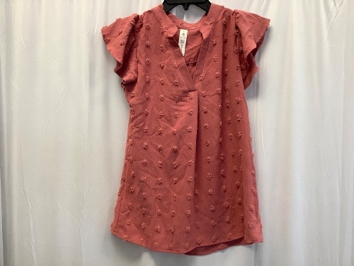 Womens Flutter Sleeve Top, S - Lot 585