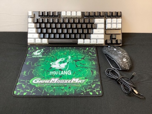 ZIYOU-LANG Gaming Keyboard/ Mouse Combo - Lot 454