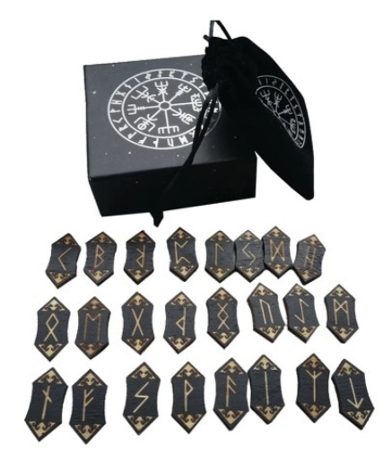 Nordic Rune Wood Tarot Meditation Set - Lot 459