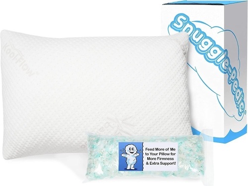 Snuggle-Pedic Adjustable Cooling Pillow, Queen - Lot 470
