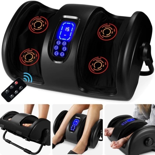Reflexology Shiatsu Foot Massager w/ High-Intensity Rollers, Remote Control - Lot 5166