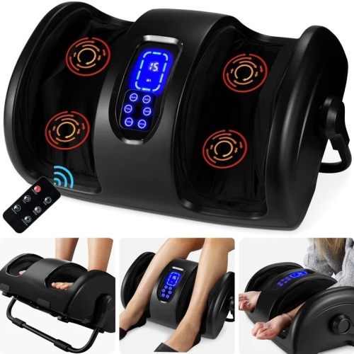 Reflexology Shiatsu Foot Massager w/ High-Intensity Rollers, Remote Control - Lot 5278