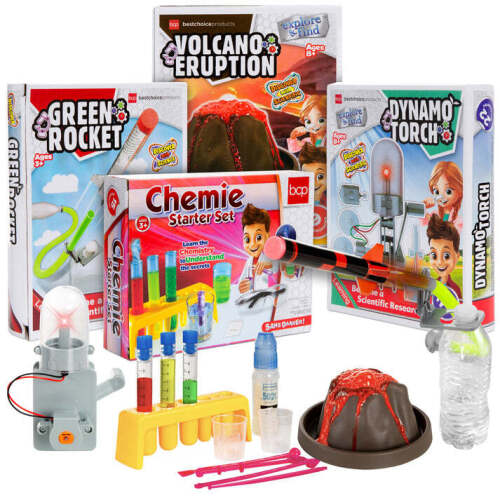 4-in-1 Science Project Kit, STEM & STEAM DIY Lab Experiments for Kids - Lot 5783