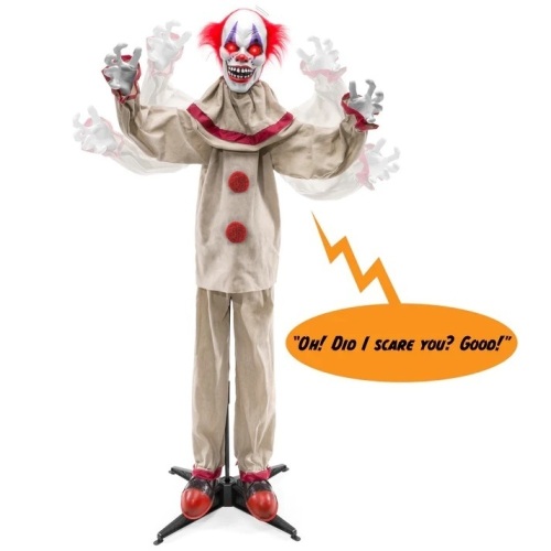 Scary Harry the Motion Activated Animatronic Killer Clown Halloween Prop - Lot 6226