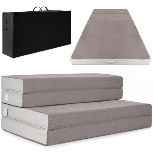 QUEEN Folding Portable Mattress Topper w/ Plush Foam - 4in - Lot 6240
