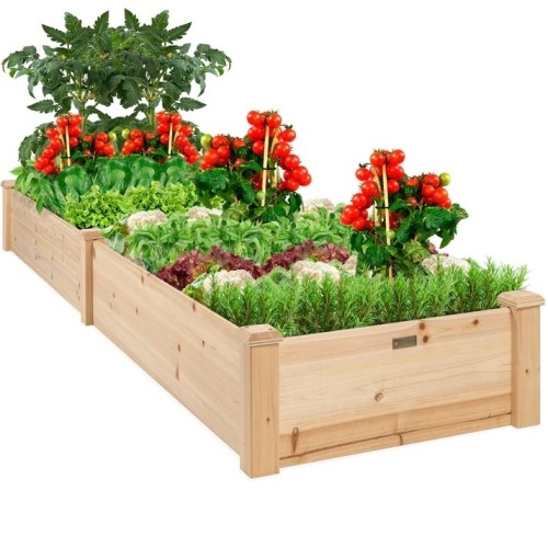 8x2ft Wooden Raised Garden Bed Planter for Garden, Lawn, Yard - Lot 6284