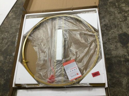 Round Coffee Table w/ Faux Marble Top, Metal Frame - 36in - Lot 6351