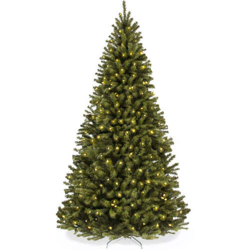 Pre-Lit Artificial Spruce Christmas Tree w/ Foldable Metal Base - Lot 6352