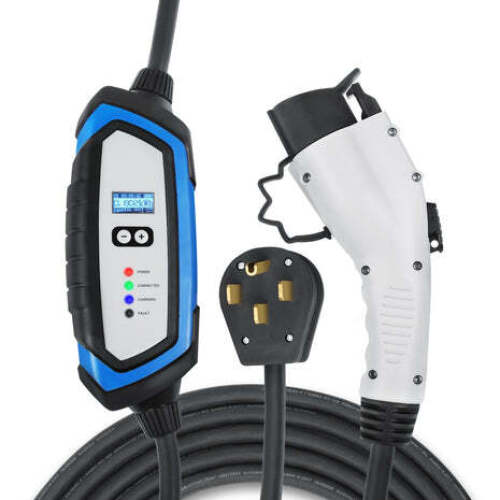 (EU) Lectron NEMA 14-50 Level 2 EV Charger - 240V 32 Amp with 21ft Extension Cord & J1772 Cable - Lot 6364