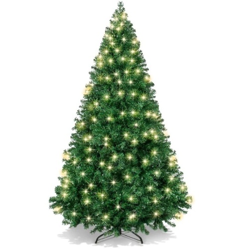 Premium Artificial Pre-Lit Pine Christmas Tree w/ 1,000 Tips, 250 Lights - Lot 6374
