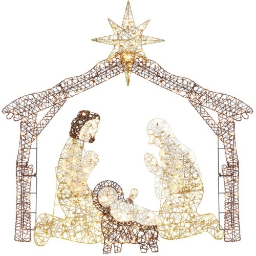 Lighted Christmas Nativity Scene Outdoor Decor with LED Lights - 6ft - Lot 6446