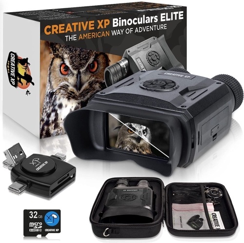 CREATIVE XP Night Vision Goggles - Elite - Digital Military Binoculars w/Infrared Lens, Tactical Gear for Hunting & Security - Lot 6454
