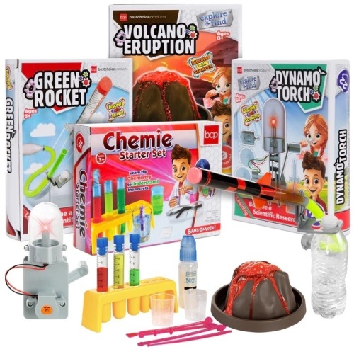 4-in-1 Science Project Kit, STEM & STEAM DIY Lab Experiments for Kids - Lot 5707