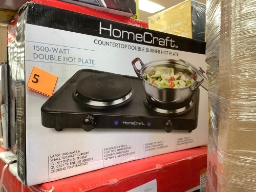 HomeCraft Coutertop Double Burner Hot Plate - Lot 5