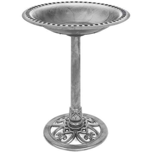 Vintage Outdoor Garden Bird Bath w/ Fleur-de-Lis Accents - Lot 123