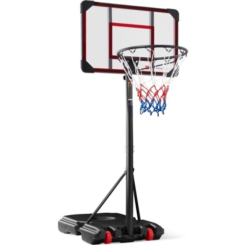Kids Height-Adjustable Basketball Hoop, Portable Backboard System w/ Wheels - Lot 157