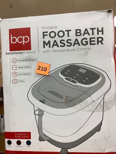 Portable Foot Bath Massager w/ Temperature Control - Lot 210