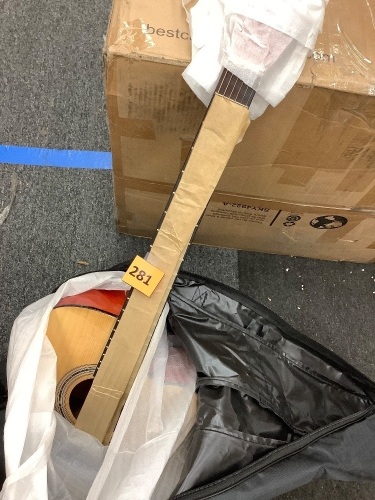 Beginner Acoustic Electric Cutaway Guitar Set w/ Case, Strap - 41in - Lot 281