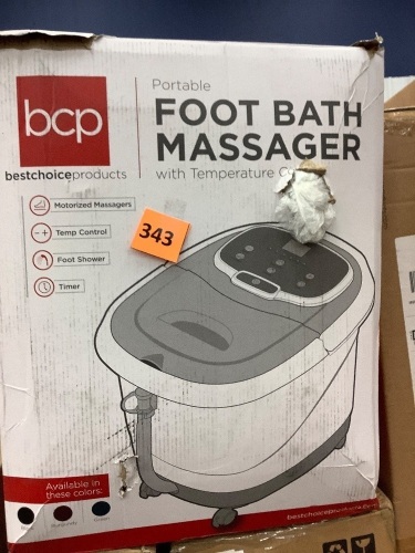 Portable Foot Bath Massager w/ Temperature Control - Lot 343