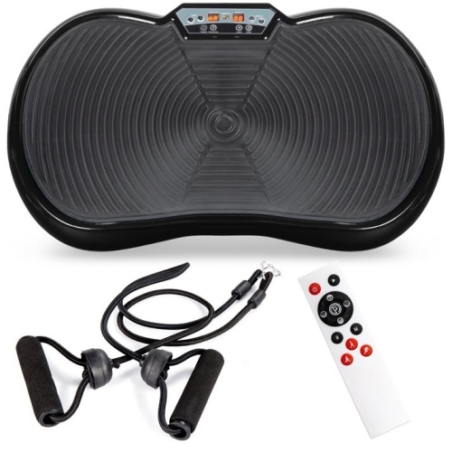 Vibration Plate Exercise Machine Full Body Fitness Platform w/ Bands - Lot 378