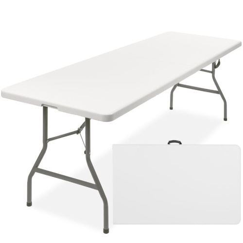8ft Portable Folding Plastic Dining Table w/ Handle, Lock - Lot 465