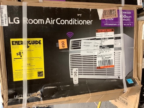 LG Electronics12,000 BTU 115-Volt Window Air Conditioner LW1217ERSM Cools 550 Sq. Ft. with ENERGY STAR and Remote, Wi-Fi Enabled - Lot 490