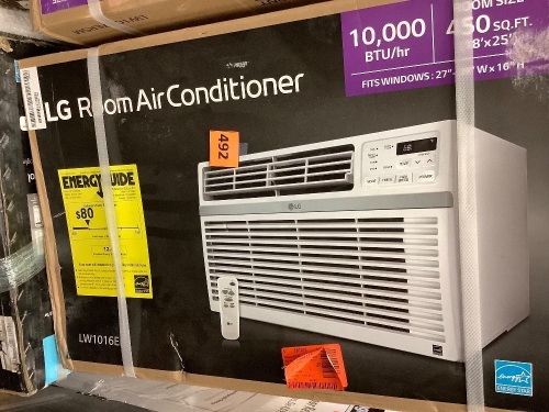 LG Electronics 10,000 BTU 115-Volt Window Air Conditioner LW1216ER Cools 550 Sq. Ft. with ENERGY STAR and Remote - Lot 492