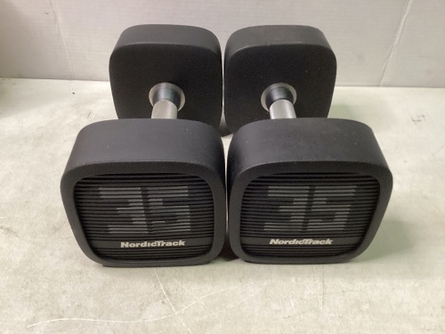 Set of 2 Nordic Track Dumbbells, 35lb - Lot 323