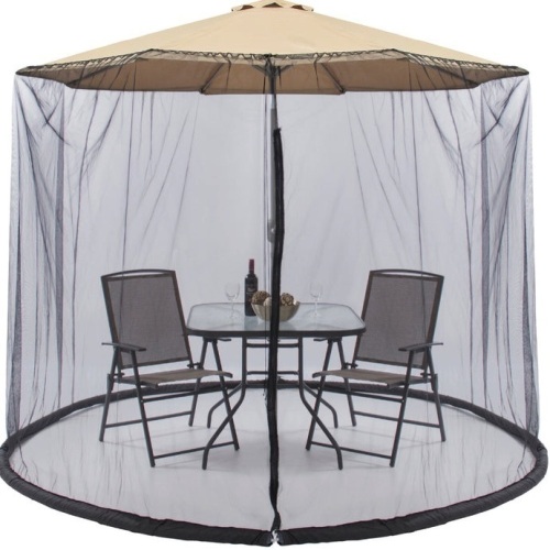 Adjustable Bug Net Accessory for Patio Umbrella w/ Zippered Door - 9ft, E-Commerce Return/Appears New - Lot 340