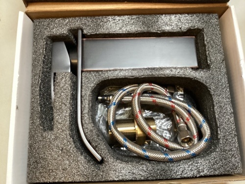 Oil Rubbed Bronze Bathroom Faucet w/ Cover Plate & Drain - Lot 413