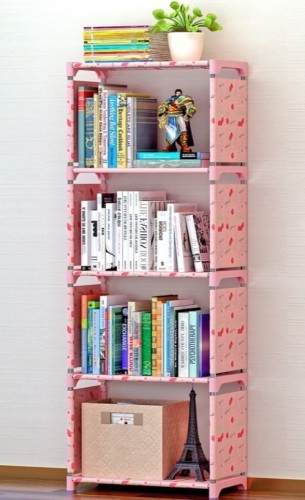 4 Tiers Bookshelf, Pink Cherry - Lot 415