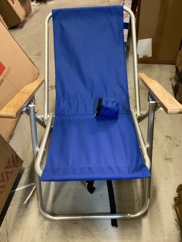 Lot of 2 Backpack Folding Beach Chair, Blue - Lot 420