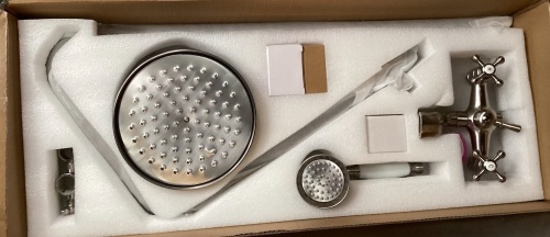 Shower Faucet Set, Rain Shower Head, Handheld Shower Head - Lot 259
