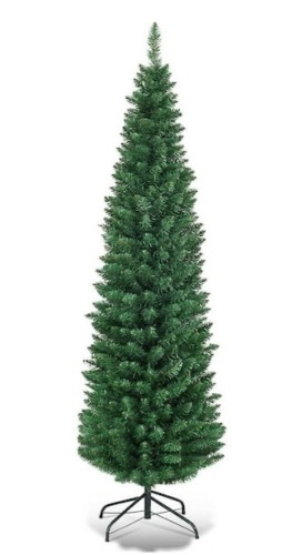 5 ft. PVC Unlit Artificial Slim Pencil Christmas Tree with Stand - Lot 257