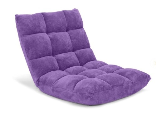 Adjustable Cushioned Floor Chair, Purple - Lot 423
