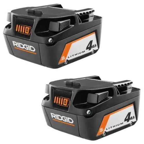 2-Pack Ridgid 18V Lithium-Ion 4.0 Ah Battery - Lot 115