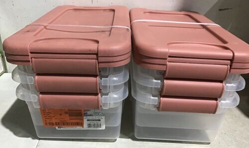 Lot of (6) 6 Qt Latching Storage Container - Lot 122