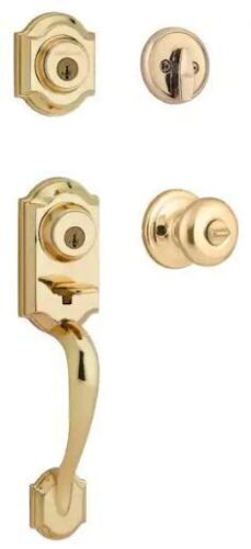 Kwikset Montara Polished Brass Door Handleset - Lot 136