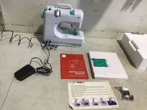 6V Portable Foot Pedal Sewing Machine w/ 12 Stitch Patterns - Lot 377