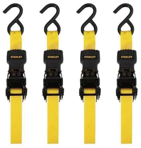 4-Pack 1"x12'/1500lbs. Break Strength Ratchet Straps - Lot 509