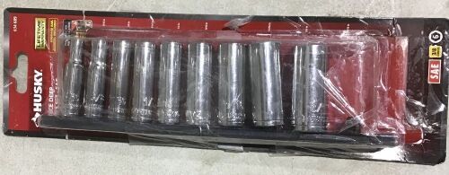 10-Piece 3/8 in. Drive Deep SAE Socket Set - Lot 517