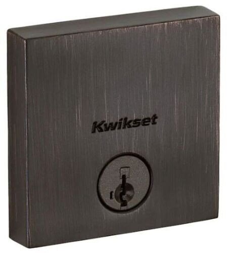 Kwikset 258 Downtown Venetian Bronze Square Deadbolt  - Lot 519